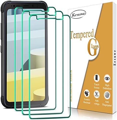 Kesuwe [3-Pack] képernyővédő fólia Samsung (Galaxy S8 Aktív) Edzett Üveg, 9H Keménység, Anti Karcolás,