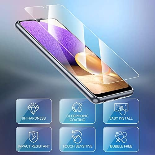 LeYi (3 Csomag) Célja a Samsung Galaxy A32 5G / Galaxy A12 / Galaxy A42 5G Edzett Üveg kijelző Védő fólia,