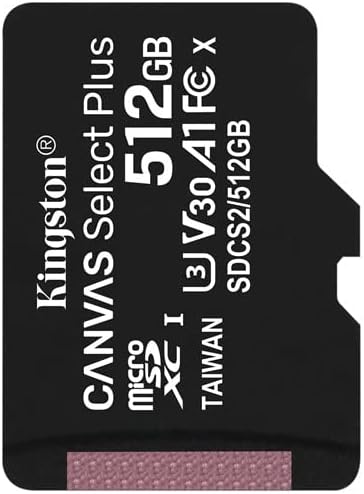 Kingston 512 gb-os microSDHC Vászon Válasszuk a Plusz 100 MB/s olvasási A1 Osztály UHS-én Memóriakártya