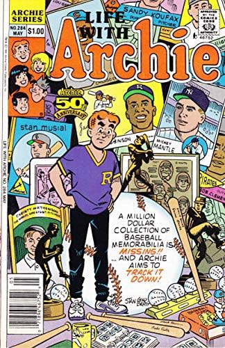 Az élet Archie 284 (Újságos) VF ; Archie képregény | Mickey Mantle Borító