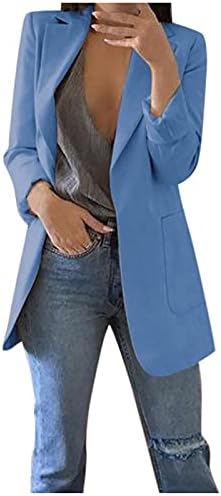 Blézer Kabátok Női Szilárd Egyszerű Outwear Hosszú Ujjú Kabát Hajtókáját 2023 Divat Blézer