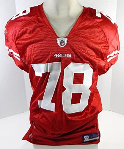 2009-ben a San Francisco 49ers 78 Játék Kiadott Piros Mez 48 DP26868 - Aláíratlan NFL Játék Használt