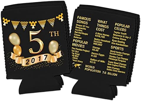 5. Születésnapi Lehet Hűvösebb Ujjú Csomag 12-5. Évfordulója Dekoráció - 2017 Jel - 5. Születésnapi Party