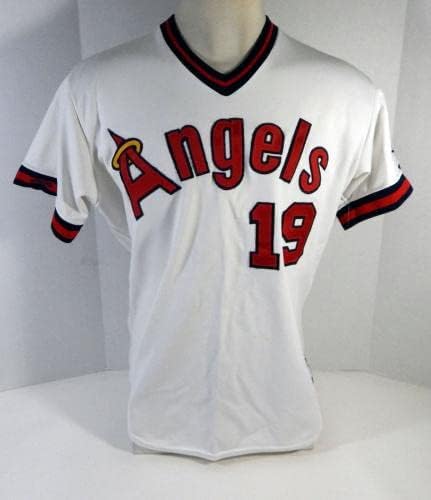 1988-ban a Kaliforniai Angyalok Le 19 Játék Kiadott Fehér Jersey 46 DP14397 - Játék Használt MLB Mezek
