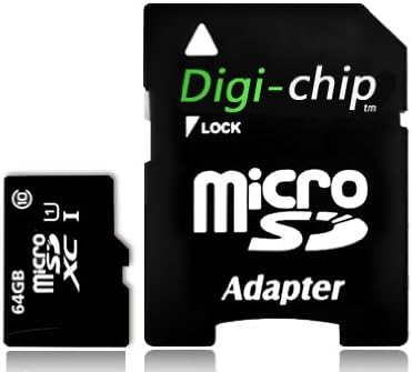 Digi-Chip 64 GB UHS-1 OSZTÁLY 10 MICRO-SD MEMÓRIA KÁRTYA SAMSUNG GALAXY S4, S IV., Mini, Zoom, GALAXY