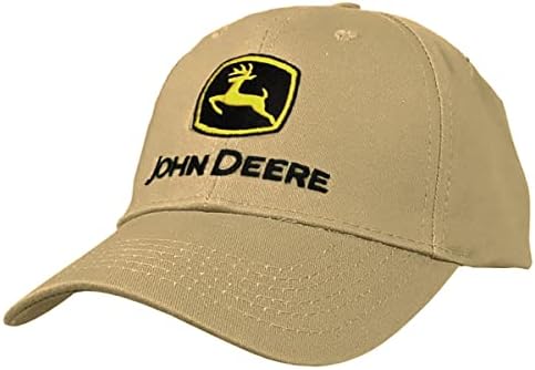 John Deere Fekete-Sárga Deere Hímzett Logó Snapback Sapka Twill baseballsapkás