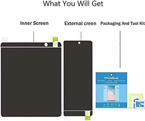 Hraxkaxu Samsung Galaxy Z Fold 4 5G Privacy Screen Protector Anti-Kukkoló Nano Puha Film Külső Képernyő+Belső