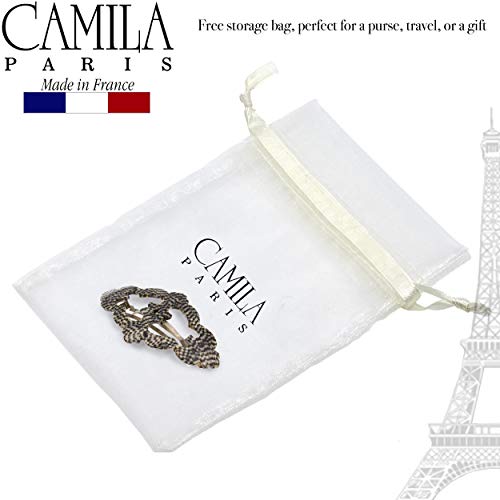 Camila Párizs V107 3.5 Hüvelyk francia Haj Hajcsat Klipek a Lányok Kézzel készített, Erős tartás Tartás
