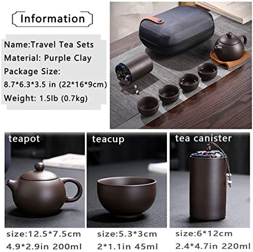 CAISANG Kerámia Utazási Tea Szett 6Pack Kínai Kungfu teáskészlet a Porcelán Teáskanna, Tea Tartály, 4