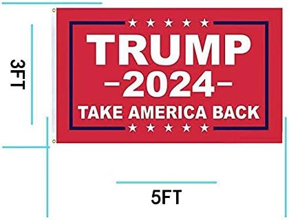 Trump Zászló 2024 Amerika Vissza 3x5FT Banner Beltéri Kültéri Réz Fiatalok Élénk Piros Színű, Otthon Dekoráció