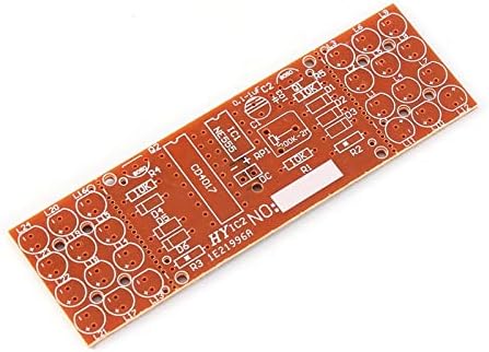 METINT Elektronikus DIY Kit Piros, Kék, Dupla Színű, Villogó Fények Villogó NE555 + CD4017 Elektronikus