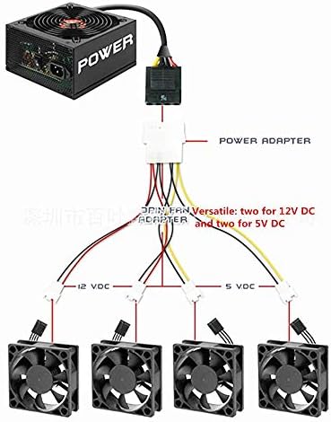Siyu Xinyi 4-Pin Molex to4 x 3 Pin / 4 Pin PMW 12V-os PC Esetben Rajongó Adapter Kábel, 3-Pin-kód vagy