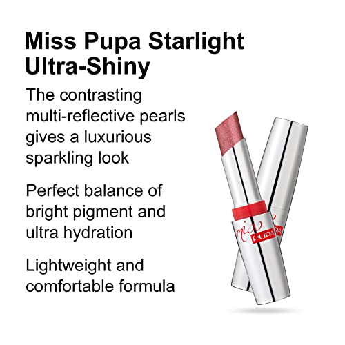 PUPA Milano Miss PUPA Milano Csillagfény Ultra Fényes Rúzs - Áttetsző Színű, a Mikro-Gyöngy - Bársonyos