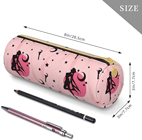 Tegcuid Anime Rózsaszín tolltartó a Nők Aranyos Ceruza Tok Bőr Kawaii a Cipzár Iskolába Iroda