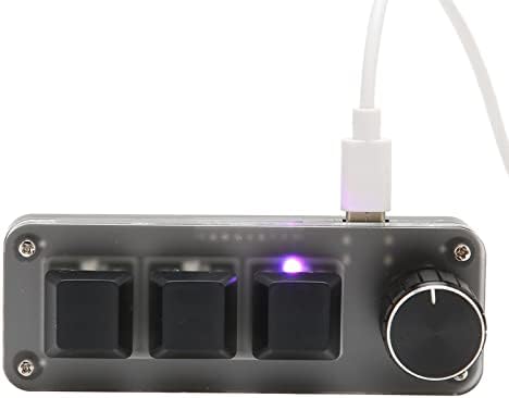 Pomya OSU Gaming Billentyűzet, 3 Kulcs Mini RGB Háttérvilágítással Programozható Billentyűzet, USB Mechanikus