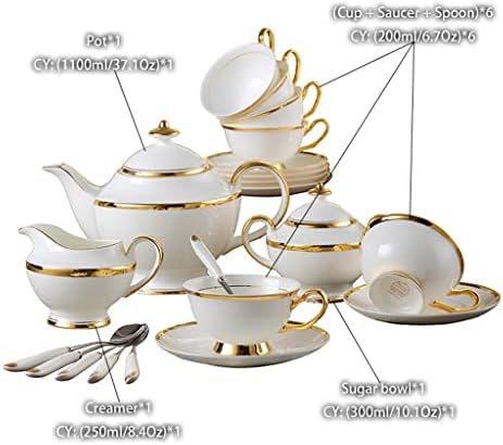 TJLSS Arany berakásos porcelán teás készlet Európai stílusú kerámia kávés készlet Porcelán teáscsésze