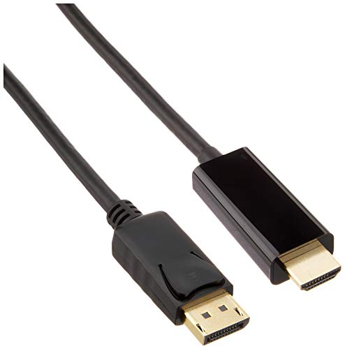 A Sanwa Ellátási KC-DPHDA10 DisplayPort-HDMI Átalakító Kábel, Fekete, 3.3 ft (1 m)