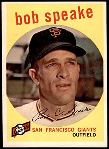 1959 Topps 526 Bob Speake San Francisco Giants (Baseball Kártya) EX/MT Óriások