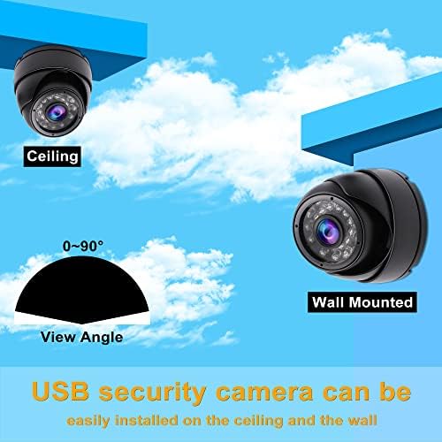 Hotpet 1 Megapixeles USB Biztonsági Kamera, Webkamera, Éjszakai Látás, 720P OTG Kamera Beltéri&Külső,USB-a