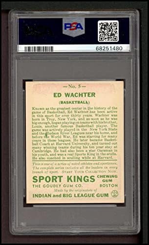 1933 Goudey Sport Királyok 5 Ed Wachter (Baseball Kártya) PSA a PSA 5.00