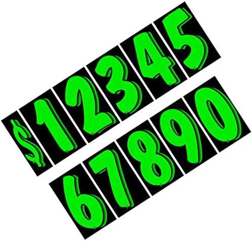 VERSA-KATEGÓRIA 7.5 Fekete/Zöld Vinyl Matricák Száma 11 Tucat Meghatározott Szélvédő Árak & 1 Csomag Minden