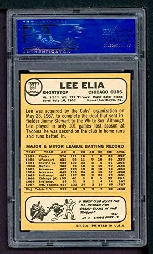 1968 Topps 561 Lee Elia Chicago Cubs (Baseball Kártya) PSA a PSA 9.00 Cubs