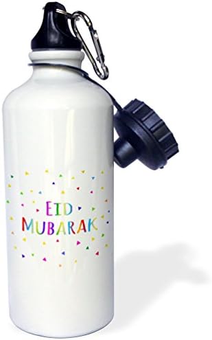 3dRose Enid Mubarak-boldog Eid áldás után Ramadán az Iszlám Muszlim ünnepek-Sport kulacs, 21oz , Színes