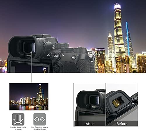 NATEFEMIN Hosszú Kamera Szemkagyló Szemlencse Kereső Védő Csere Alkatrészek Sony A1 Alfa 1 ILCE-1 Helyettesíti