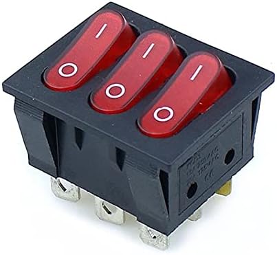 CEKGDB Nagy Rocker Kapcsoló piros háromállású Kapcsolót a 9 Pin-2 Pozíció Multi-Kés Egyetlen Dobja 15A