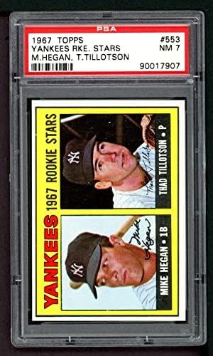 1967 Topps 553 Yankees Újonc Mike Hegan/Thad Tillotson New York Yankees (Baseball Kártya) PSA a PSA