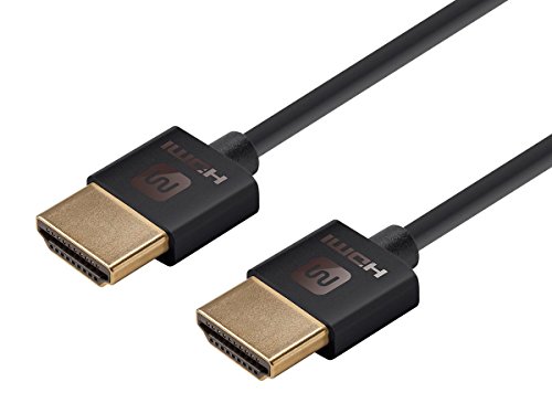 Monoprice Nagy Sebességű HDMI-Kábel - 1 Méter - Fekete| Hitelesített Prémium, 4K@60Hz, HDR, 18Gbps, 36AWG,