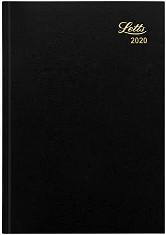 Letts-szel Standard (Business Desk) A5 Nap, hogy Egy Oldal 2020 Napló - Fekete