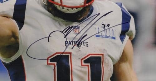 Julian Edelman Aláírt Patriots Super Bowl 53 11x14 Fotó SZÖVETSÉG COA RR18805 - Dedikált NFL-Fotók