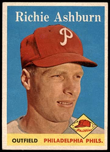 1958 Topps 230 Richie Ashburn Philadelphia Phillies (Baseball Kártya) EX Phillies