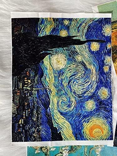 7 db 20x25cm Pamut Twill Anyag Nyomtatott Festmény Van Gogh Pamut Twill Anyag Varrás,Twill Anyag, Hogy