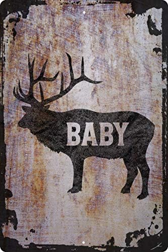 Fali Tábla Elk baba sziluett család újszülött gyermek vadász Dekoratív Művészet, Fali Dekor Vicces Ajándék