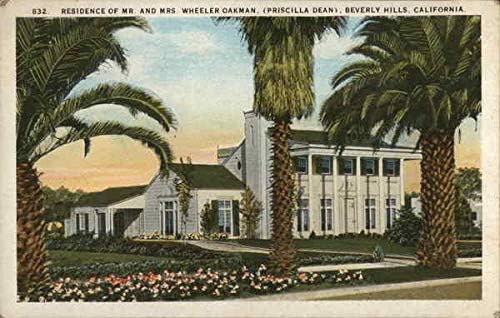 Tartózkodási Mr and Mrs Oakman Priscilla Dean Beverly Hills, Kalifornia Eredeti Antik Képeslap