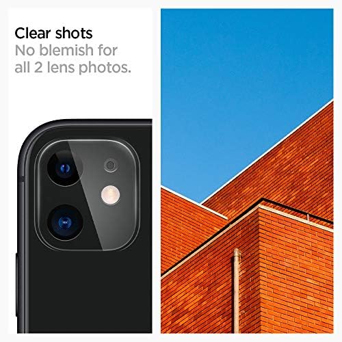 Spigen Kamera Lencséje Screen Protector [GlasTR Optik] tervezték iPhone 11 - Fekete [2 Csomag]