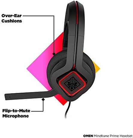 OMEN Mindframe Miniszterelnök Gaming Headset Hűtés FrostCap Fül Csésze, Egyéni RGB, 7.1-es Térhatású Hang,