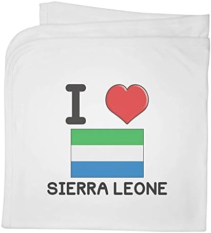 Azeeda 'Szeretem a Sierra Leone-i' Pamut Bébi Takaró / Kendő (BY00025955)