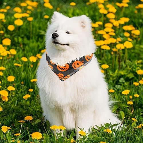 Tér Kendő a Kutya Összecsukható Pet Zsebkendőt, Halloween Tök Macska Napi Előke Sál Alapvető Kutya Nyakörvek