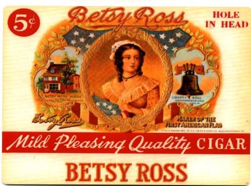 Broder Betsy Ross cigis Dobozt, Művészet Fém - Pariotic