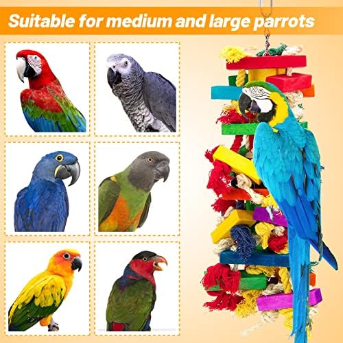 MEWTOGO Extra Nagy Madár Papagáj Játékok Arák, Afrikai Szürke, Papagáj