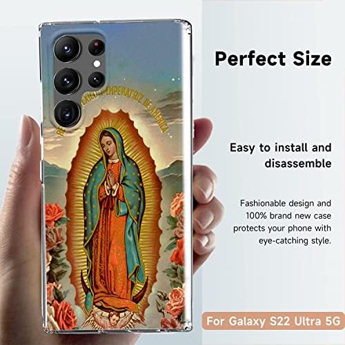 Mavzihok Tiszta Telefon Esetében Alkalmas a Samsung Galaxy S22 Ultra a Guadalupei Szűz Mária Katolikus