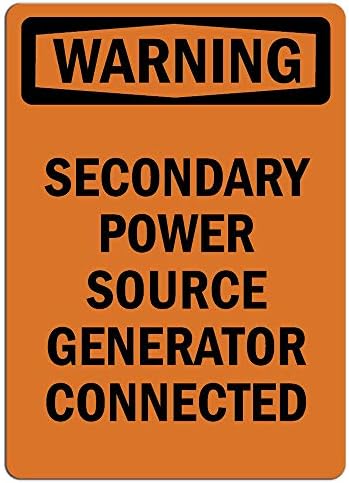 Figyelmeztető Jel - Másodlagos energiaforrás, Generátor Kapcsolódó Címke, Matrica, Kiskereskedelmi Áruház