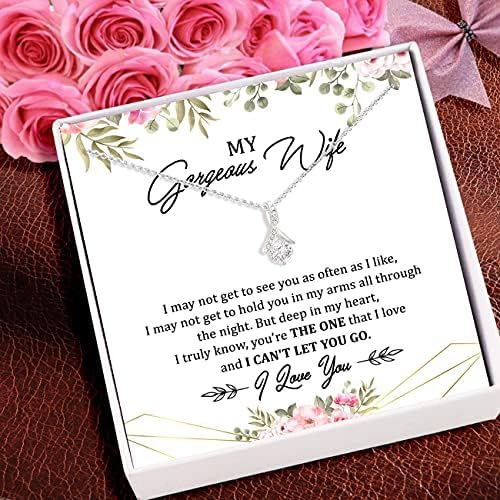 Üzenet Kártya Ékszerek, Kézzel készített Nyaklánc - Felesége Nyaklánc -, hogy A Feleségem Nyaklánc Kártya