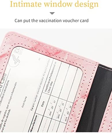 Forgatható Árut Vakcina Kártya Protector PU Bőr Oltási igazolvány Pénztárca, CDC Oltási igazolvány Protector