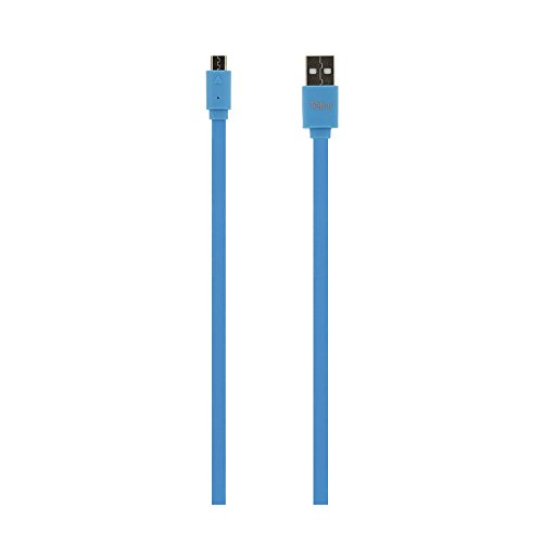 TELLIR Adatok Síkképernyős Kábel Micro USB, 1m, adatátviteli Sebesség 480 Mbps (Kék)