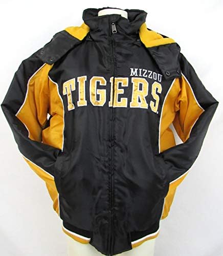 G-III Sport missouri tigers Tigrisek Ifjúsági Közepes (12/14) Teljes Zip Hímzett Téli Kabát Levehető Hood