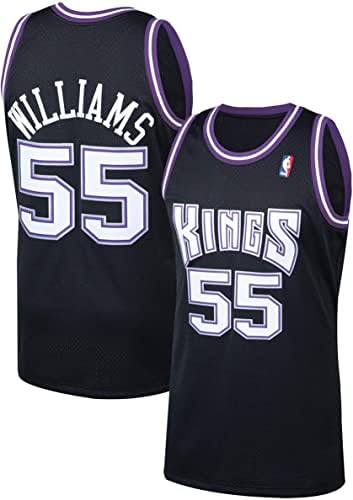 Jason Williams Sacramento Kings 55 Fekete Gyerekek 4-7 Lélek Keményfa Klasszikus Swingman Jersey